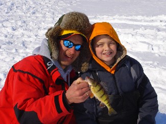 Ice Fishing Door County Wisconsin for perch, northern pike.